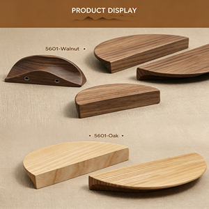 Tiradores de Mueble Ovalados de Madera, Perillas Minimalistas para Muebles, Diseño Duradero para Uso en Gabinetes - Product Image 2