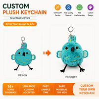 Gantungan Kunci Burung Plush Kawaii, Boneka Burung Lembut, Buat Gantungan Kunci Boneka Sendiri, Mainan Boneka Lucu