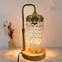 Lampe chauffe-bougie de luxe légère avec minuterie, lampe chauffe-bougie électrique en métal, lampe chauffe-bougie