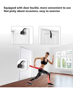 Individuelles Logo schwarze Latex-Gummibänder elastische Widerstandsbänder Pull-Up-Übung Dehnbänder-Set für Fitnessstudio