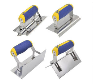 Truelle de coupe de ciment en acier inoxydable avec TPR et poignée en plastique Outil à main pour plâtrer le rabotage de bordure de béton - Product Image 5