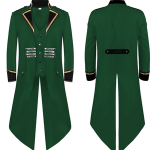 Jacquard Stand Collar Medieval Retro Punk de longitud completa esmoquin Halloween Cosplay <span class=keywords><strong>disfraz</strong></span> con capa inspirada en el personaje Echo - Product Image 4