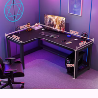 Étudiant étude moderne pas cher hauteur réglable support de jeu bureau L forme Table de jeu avec gestion des câbles