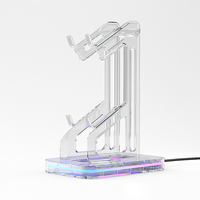 Support de contrôleur de jeu double RGB Support de rangement en acrylique Support de poignée de manette Affichage pour PS5
