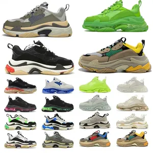 Chaussures décontractées 2026 pour hommes et femmes, baskets plateforme noires/blanches/beiges/grises foncées/oranges/vertes, tige en tissu Fly Woven, semelle extérieure en caoutchouc, sport - Product Image 1