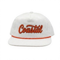 Gorra de Béisbol Personalizada de 5 Paneles con Cierre a Presión, Gorra Vintage con Cordón, Logotipo Bordado, Ajustable para Hombre
