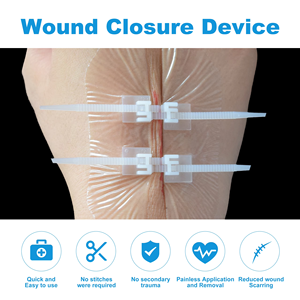 Dispositif de fermeture de plaie à glissière blanche imperméable à l'eau sans douleur Bandage de dispositif de fermeture de plaie stérile pour réduire les cicatrices - Product Image 5
