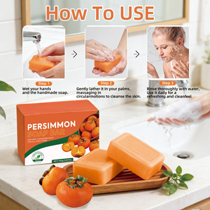100% Natural Vegan <strong>Persimmon</strong> Tannin <strong>Soap</strong> Gentle, Refreshing &amp; Non-Drying for Face and Body - Product Image 5