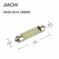 JIACHI Fournisseur d'usine Lumière intérieure automobile C5W LED 18SMD 3014 C5W 42mm Plafonnier de voiture Lampe de lecture Ampoule Festoon