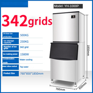Máquina de Hielo Comercial Eléctrica Independiente de Acero Inoxidable de 500 kg por Día con Control Táctil Automático - Product Image 5