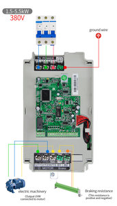 Motor Trifásico de Alto Rendimiento de 380 Voltios, 22kw 30kw, Variador de Frecuencia de CA de 50hz 60hz, Convertidor de Frecuencia Variable VFD 500 - Product Image 3