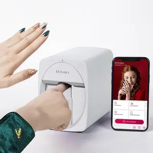 Impressora de unhas o2nails, pequena impressora digital 3d para arte de unhas para uso em casa, negócios, salões