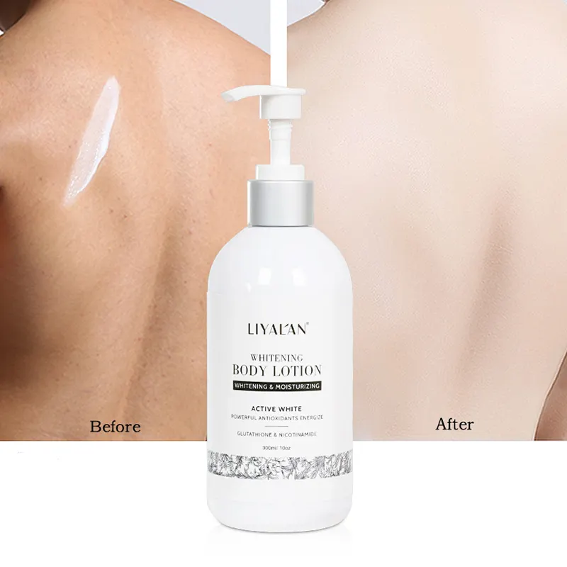 OEM Private Label Vegan Lightening Moisturizing Skin Bleaching Cream Milk Whitening Body Lotion