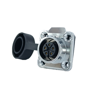 LP16 IP67 <span class=keywords><strong>4</strong></span> штырьковый разъем с гнездовой панелью, соединители для кабелей, водонепроницаемый фланец для удобной установки - Product Image 4