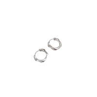 Boucles d'oreilles créoles en argent sterling S925 avec motif Möbius, bijoux unisexes tendance pour cadeau de mariage, occasions polyvalentes