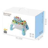Table de jeu multifonctionnelle Block Island, table d'activités interactive, table de jeu sensoriel pour l'apprentissage précoce, jouet éducatif pour tout-petits