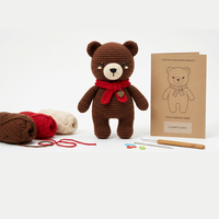 Kit de Crochet para Principiantes, Material para Amigurumi de Oso, Tutorial en Video Paso a Paso, Set de Iniciación para Adultos y Niños