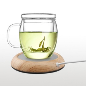 Posavasos Calentador de Bebidas Portátil, Multicolor, con Diseño de Madera, para Mantener Bebidas Calientes, para Hogar, Oficina y Cocina - Product Image 3