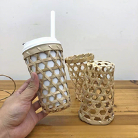 Panier décoratif en bambou tressé fait main pour tasses à thé au lait, plateau de service haut de gamme pour la rentrée scolaire ZHENYE Asian Zen