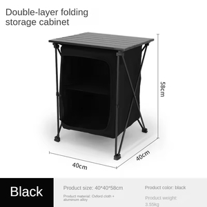 US Ready Stock <strong>Camping</strong> Kitchen <strong>Storage</strong> Cabinet, Foldable Multifunctional Aluminum <strong>Table</strong> with <strong>Storage</strong>, Outdoor <strong>Camping</strong> Organizer - Product Image 3