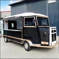 Camionnette alimentaire électrique rétro, directement de l'usine, avec four à pâtisserie électrique commercial et comptoir, idéale pour la place historique