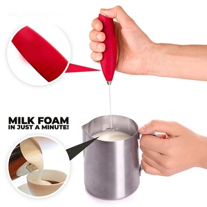 Pin Hoạt Động Tự Động Tay Sữa Frother Điện Cà Phê Frother Với Thép Không Gỉ Sữa <span class=keywords><strong>Mixer</strong></span> - Product Image 6