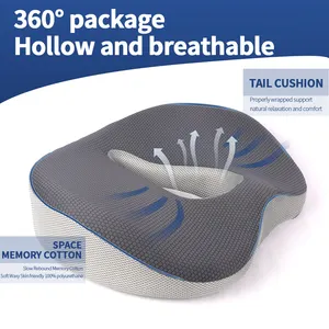 Prix usine ergonomique mémoire mousse coussin confort orthopédique coccyx sciatique coussin de siège arrière pour chaise de bureau