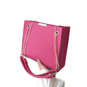 <span class=keywords><strong>Sac</strong></span> fourre-tout en <span class=keywords><strong>cuir</strong></span> pour <span class=keywords><strong>femme</strong></span>, motif alligator, avec chaîne et perles décoratives, doublure en PU, idéal pour l'été et la vie quotidienne – Grande Vente - Product Image 2