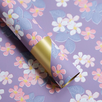 Kertas Pembungkus Bunga Segar Tahan Air Gaya Kasual Wantrong untuk Buket Seni Floral Model Ukuran 57x57cm