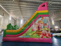 Château gonflable de bonne qualité avec toboggan gonflable à double glissière avec maison de rebond pour enfants et adultes