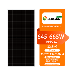 Offre Spéciale Panneaux Solaires Bifaciaux HJT Double Verre 650W 660W 700W 730W en Stock UE pour Système de Stockage d'Énergie - Product Image 5