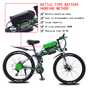 Vélo de montagne électrique à cadre pliable en acier au carbone, <span class=keywords><strong>prix</strong></span> d'usine, 2026, batterie au lithium 36V/350W, écran LED, 21 vitesses, frein à disque - Product Image 6