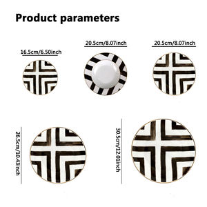 Vente en gros d'usine, service de vaisselle en porcelaine fine moderne et simple, assiette de présentation en céramique pour les fêtes de mariage - Product Image 6