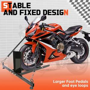 Altertool Support de <span class=keywords><strong>roue</strong></span> réglable <span class=keywords><strong>pour</strong></span> <span class=keywords><strong>remorque</strong></span>, camion, garage, convient à la plupart des motos. - Product Image 3