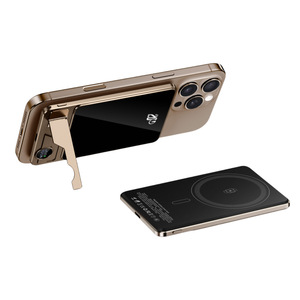 Nouvelle <span class=keywords><strong>batterie</strong></span> <span class=keywords><strong>externe</strong></span> magnétique ultra-fine PD 15W haute capacité 5000-10000mAh, charge sans fil Type-C, Li-Polymère, LED - Product Image 6