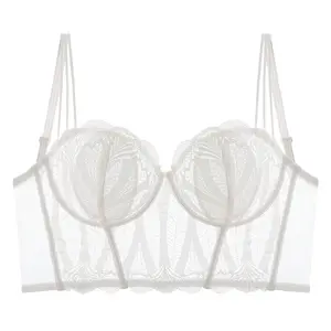 Plus Size Lingerie Fishbone Underwear Sexy Shaping Ultra-thin Push-up Bra Cover Soft Underwire Bra Beauty Back Underwear Crop To