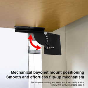 Support de porte de placard réglable en hauteur, pliable à 90 degrés, montage mural, <span class=keywords><strong>table</strong></span> d'ordinateur, rabat, support avec charnière - Product Image 2