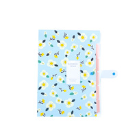 Carpeta de Archivo Tipo Acordeón con Botón a Presión y Diseño Floral, Organizador de Documentos Multicapa de PP para Exámenes y Datos