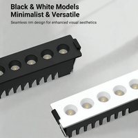 Spot encastré LED moderne à grille, design anti-éblouissement, boîtier en aluminium durable, éclairage d'ambiance pour maison et bureau, indice de protection IP20, dimmable