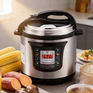 Olla a Presión Eléctrica de Alta Calidad en Stock, Directo de Fábrica, Nueva, con Revestimiento Antiadherente en la Olla Interior, para Uso Doméstico, Modelo KC04017 - Product Image 2