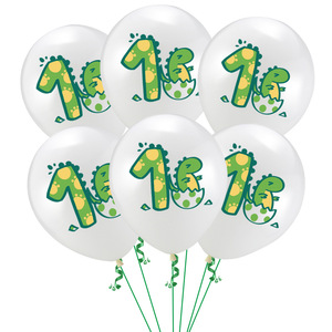 Palloncini in Lattice con Coriandoli a Forma di Dinosauro da 12 Pollici, Decorazioni per Feste di Primo <span class=keywords><strong>Compleanno</strong></span>, Palloncini per Baby Shower - Product Image 3