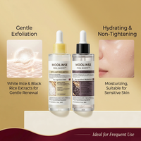 Ampoule de riz noir de soins de la peau coréens de marque privée + ampoule de riz blanc: Essence d'élimination des points noirs et de la peau morte pour le visage et le corps