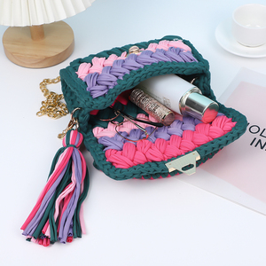 <span class=keywords><strong>Borsa</strong></span> a Spalla all'<span class=keywords><strong>Uncinetto</strong></span> 2024, <span class=keywords><strong>Borsa</strong></span> Lavorata a Mano all'<span class=keywords><strong>Uncinetto</strong></span> con Nappa, <span class=keywords><strong>Borsa</strong></span> in Filato di T-Shirt, Borse Personalizzate Lavorate a Mano all'<span class=keywords><strong>Uncinetto</strong></span> - Product Image 6