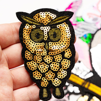 Fabricant de patchs à sequins personnalisés en forme d'oiseau, appliques brodées, designs variés pour vestes, sacs, chapeaux, vêtements, vente en gros