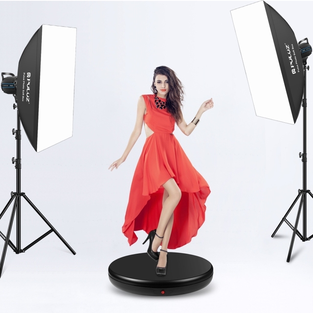 2022 New PULUZ 45cm Load 100kg Remote Control Electric 360 Degree Speed Photography Rotating Turntable Display Table