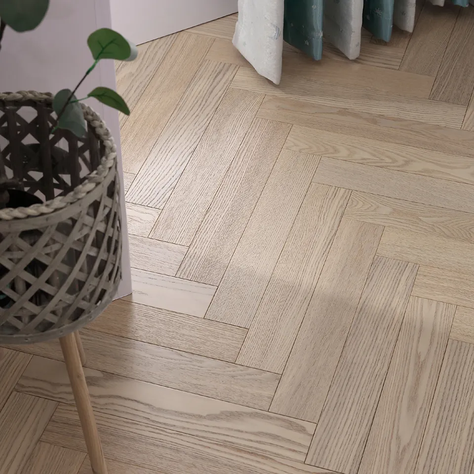 Apolloxy chevron lantai Oak Herringbone parket kayu lantai kayu padat direkayasa lantai