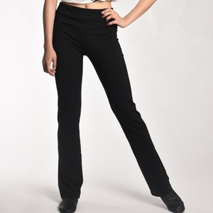 Leggings da Yoga per Adulti e Ragazze in Morbido <span class=keywords><strong>Cotone</strong></span> Elasticizzato, Pantaloni da Danza Jazz <span class=keywords><strong>Neri</strong></span> Confortevoli e Altamente Elastici, Disponibili - Product Image 1
