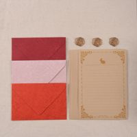 Ensemble de papeterie avec motif d'arbre, invitation de mariage faite à la main avec enveloppe, sceau de cire, décoration de mariage élégante