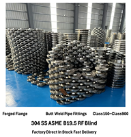 Bride aveugle ASME B16.5 Classe 150 RF, en acier inoxydable forgé 304 et 316L, pour bouchon d'extrémité de pipeline, disponible en DN200 à DN600