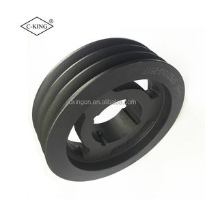 <span class=keywords><strong>Poulie</strong></span> de volant moteur professionnelle OEM Mighty Brand à courroie trapézoïdale pour charge de 40 kg à 200 kg, en fonte, 3 rainures, diamètre de pas de 250 mm - Product Image 1